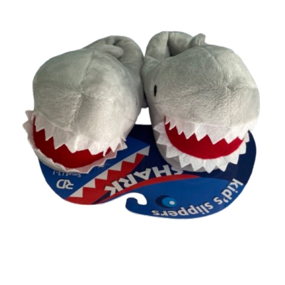 Kid's Shark Slippers Size S 13-1 Beach Ocean Life NWT